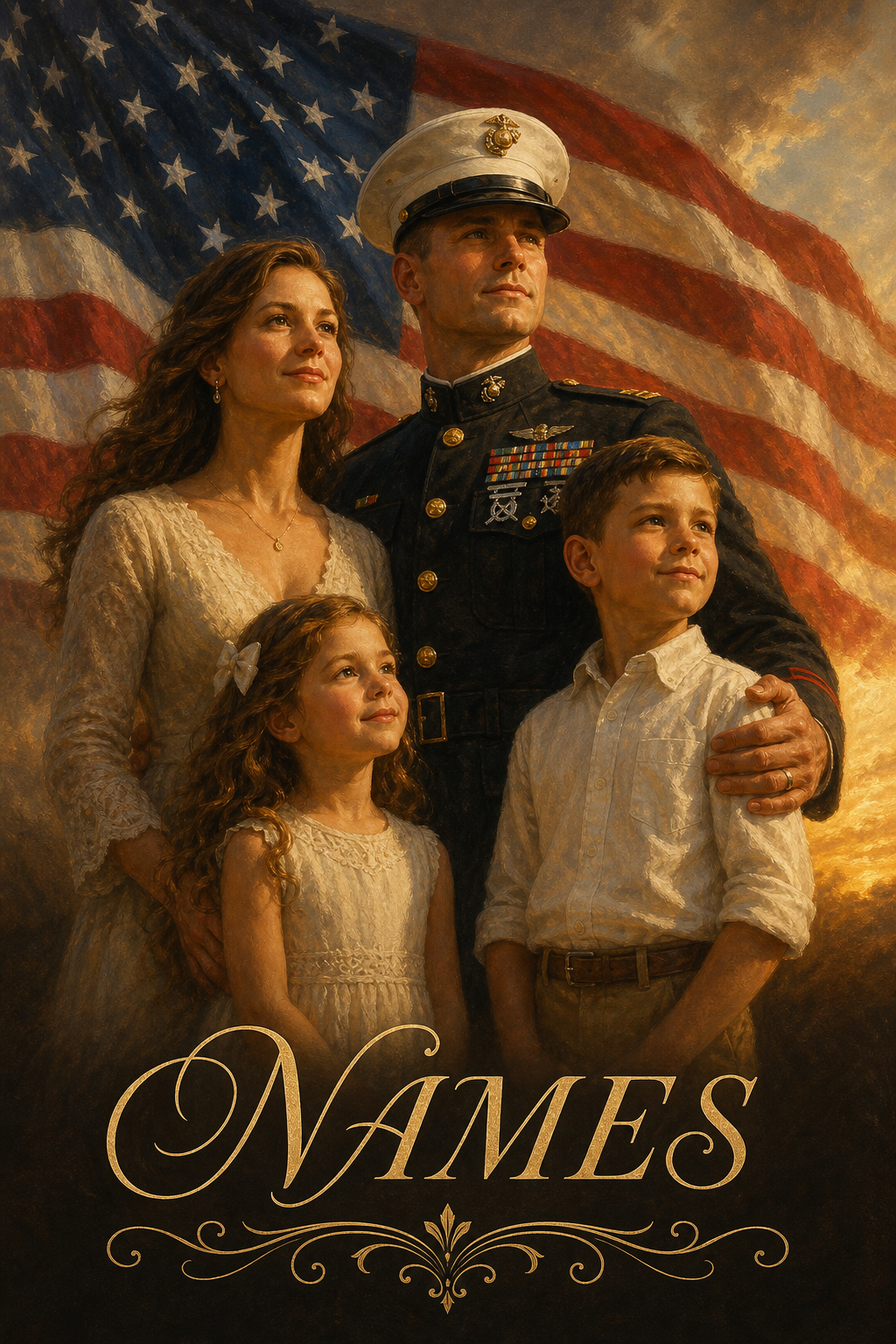 Custom Military Family Portrait — Heroic AI Art from Photo