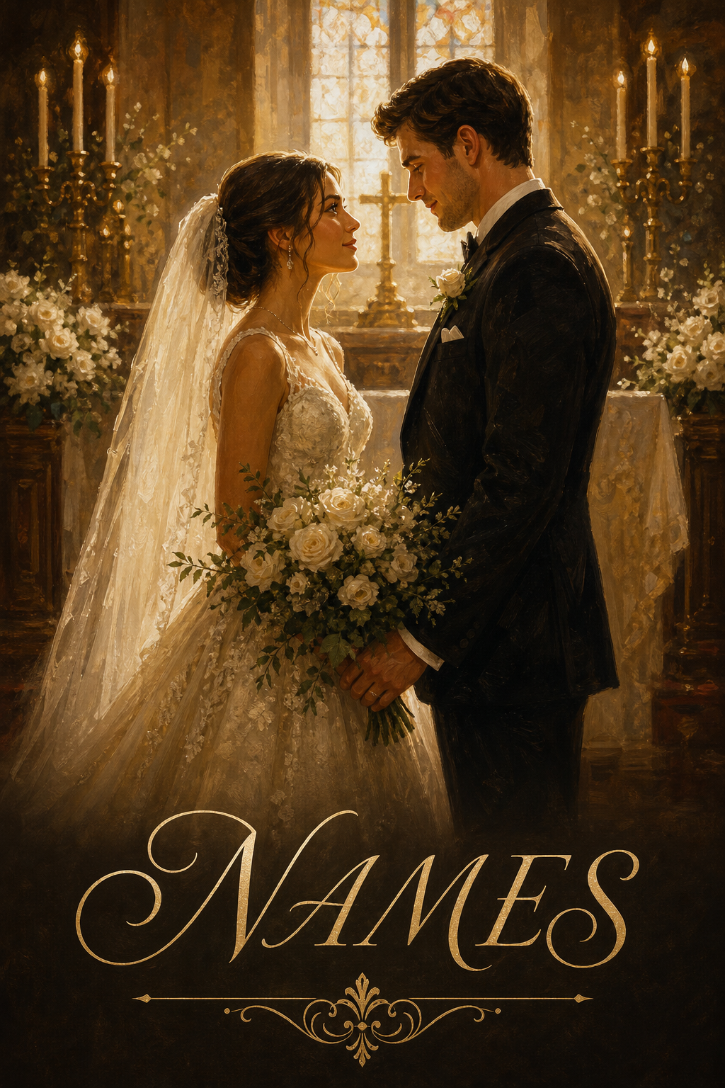 Custom Wedding Couple Portrait — Romantic AI Art from Photo
