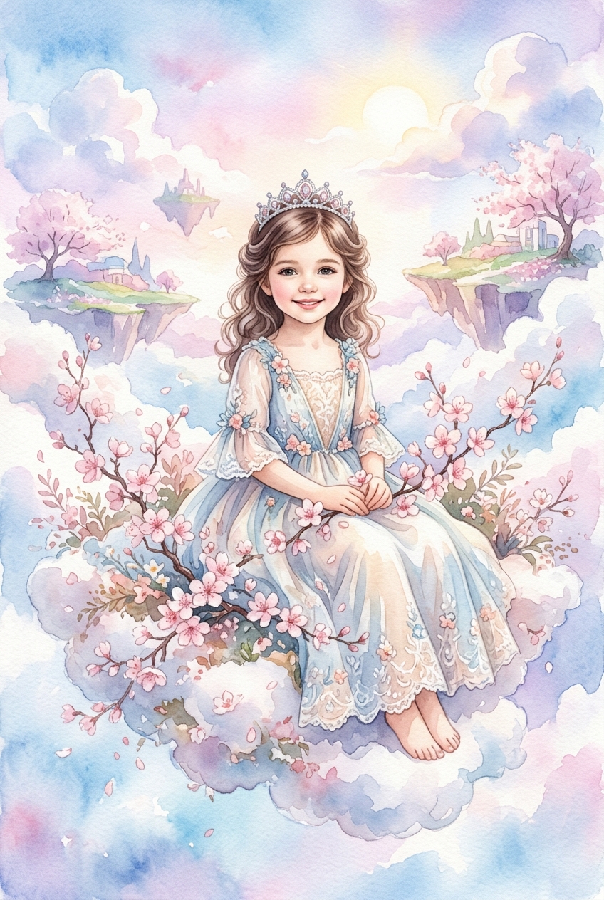 Cloud Blossom Custom Portrait - Best Retirement Gift Ideas — Meaningful & Personalized - PortraitGift