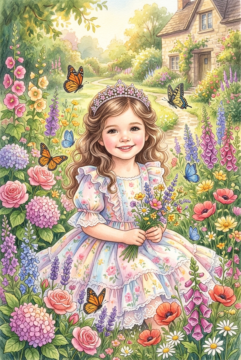 Blossom Garden Custom Portrait - Meaningful Gifts Not Expensive: Thoughtful Ideas Under $50 - PortraitGift