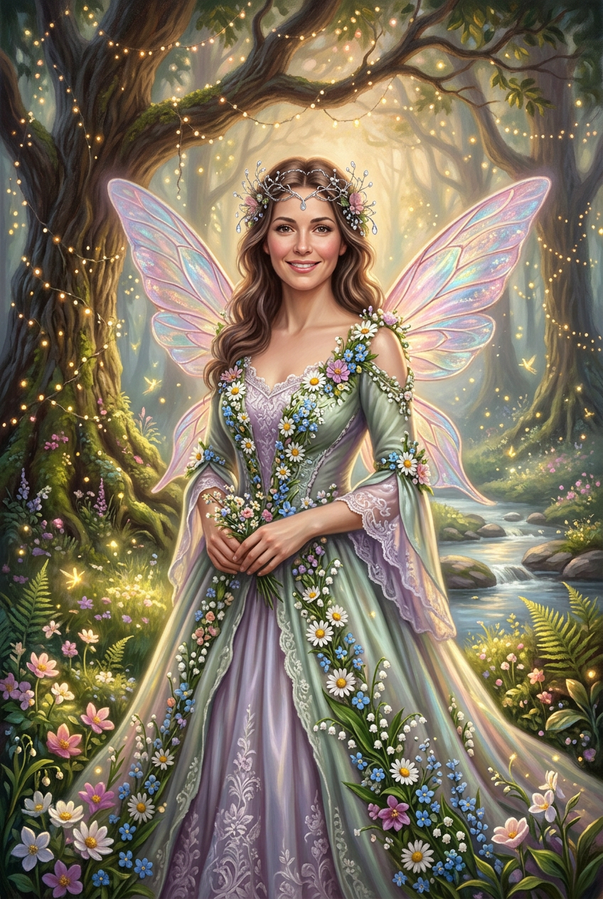 The Fairy Garden Mother Portrait - Best Personalized Wedding Gift Ideas for 2026 | Unique & Memorable - PortraitGift