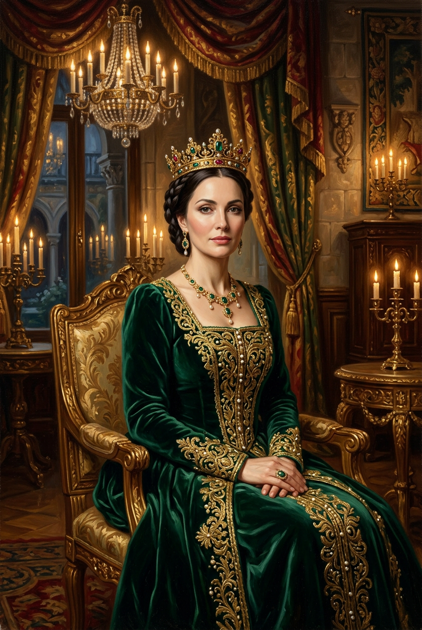 The Velvet Empress Portrait - Gift Ideas for Girlfriend 2026 — Romantic & Personalized Gifts - PortraitGift