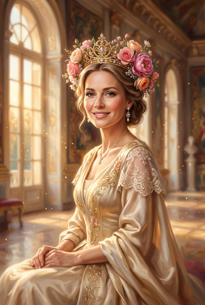 Queen of Our Home Portrait - Best Personalized Portrait Gift Ideas for Every Occasion - PortraitGift