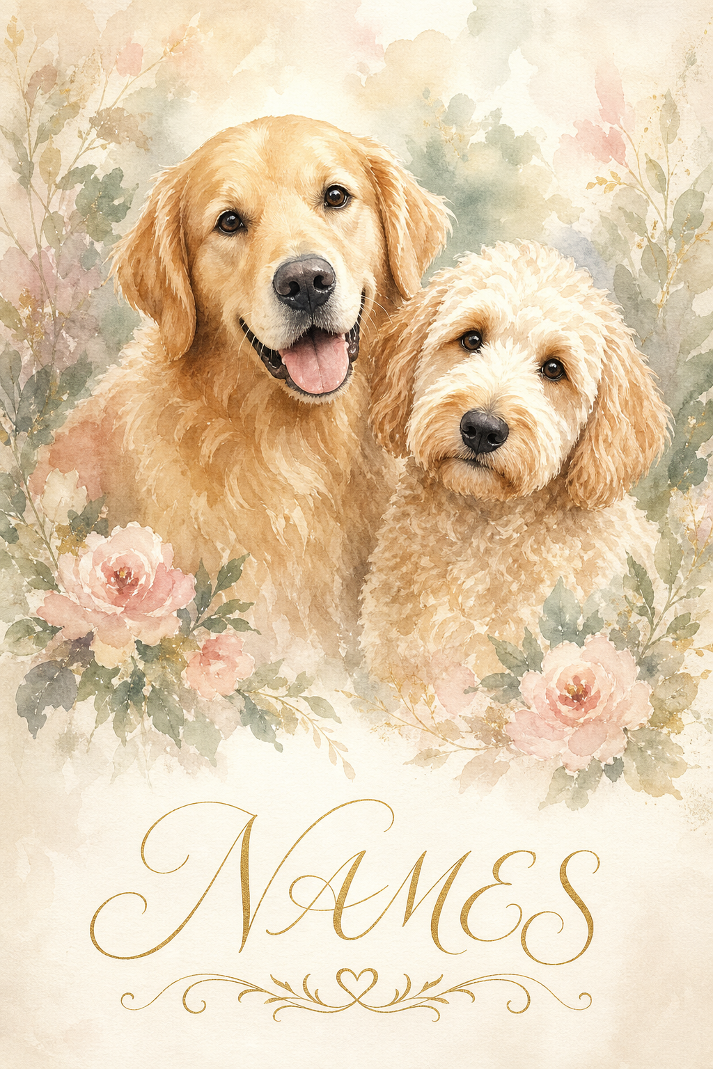Custom Watercolor Dog Portrait — Whimsical Pet Art from Photo