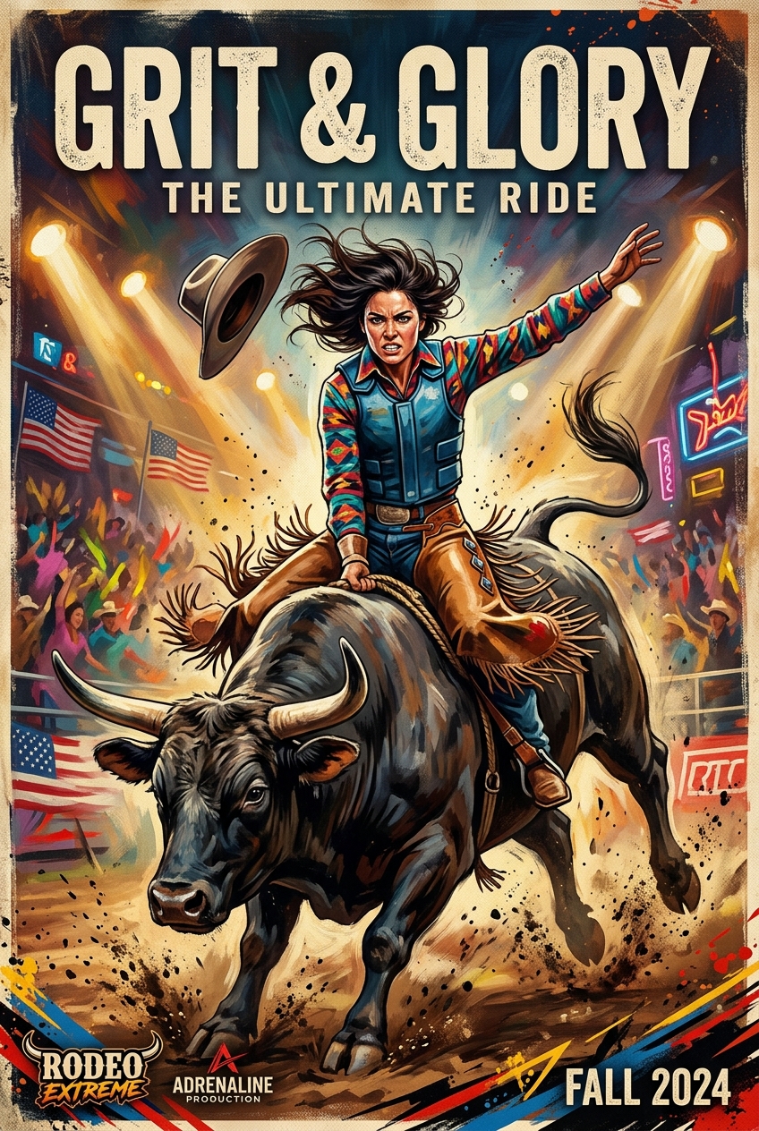 Bull Rider Legend Cowgirl Portrait - Unique Gift Ideas That Nobody Else Will Think Of in 2026 - PortraitGift