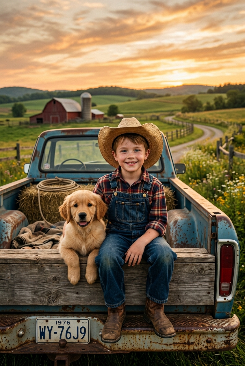 Country Road Rider Custom Portrait - Best Personalized Gifts for Couples 2026 — Romantic & Unique Ideas - PortraitGift