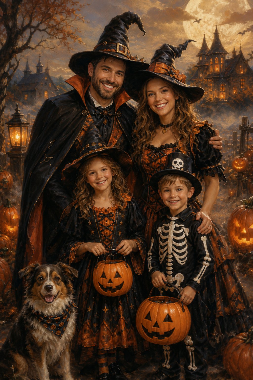 Custom Halloween Family Portrait — Festive AI Art from Photo