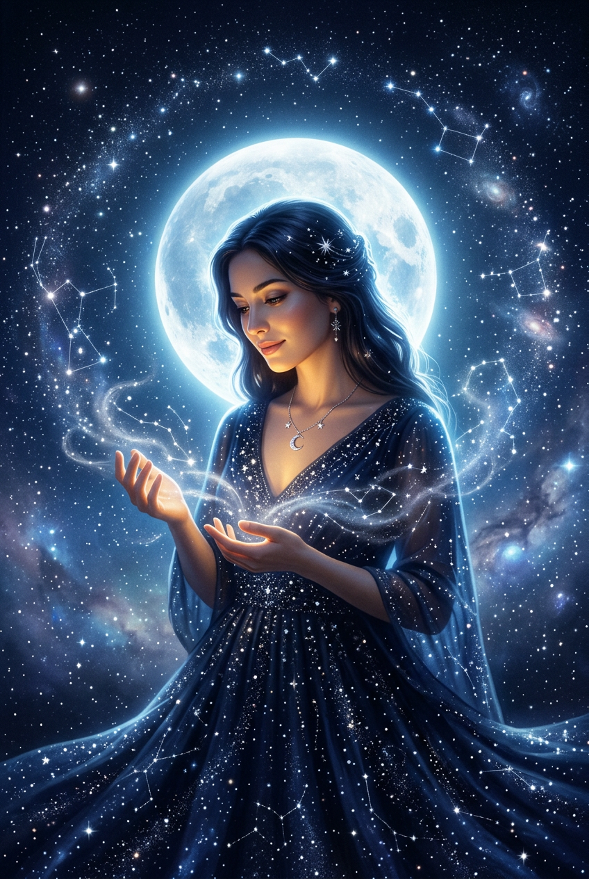 Moonlight Mother Portrait - Truly Unique Gift Ideas for 2026 | One-of-a-Kind Creative Presents - PortraitGift