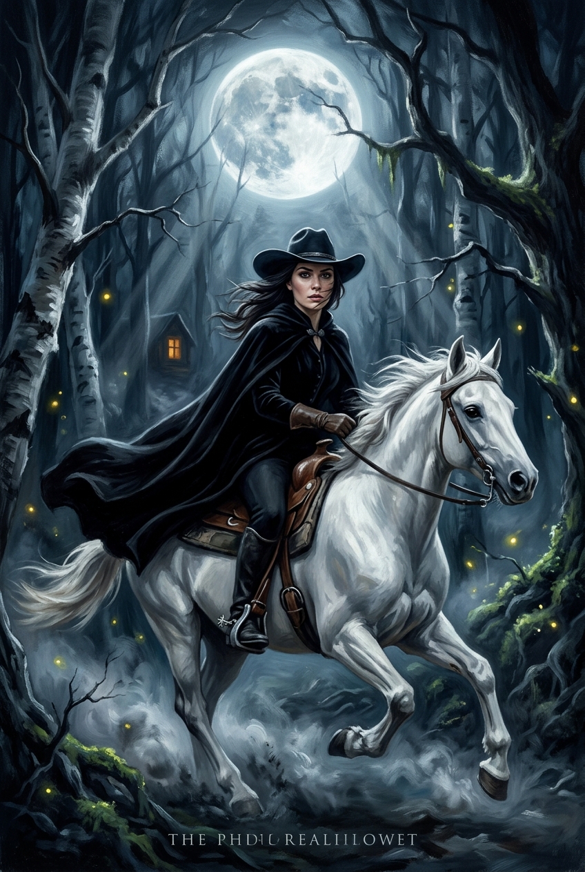 Moonlight Rider Cowgirl Portrait - Best Canvas Gifts 2026 — Top Custom Canvas Print Ideas & Personal Portraits - PortraitGift