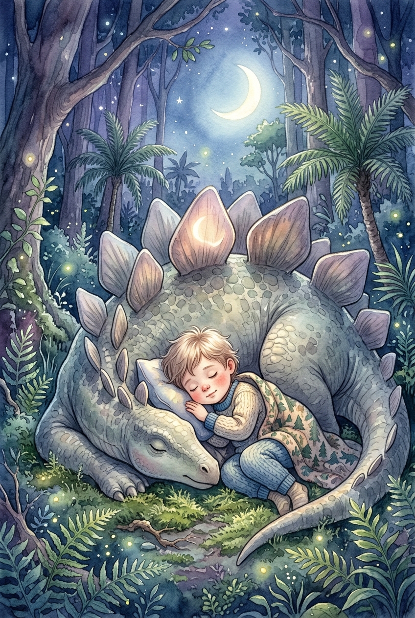 Stegosaurus Guarded Sleep Custom Portrait - Top 10 Best Personalized Gifts (2026) — Ranked by Experts - PortraitGift
