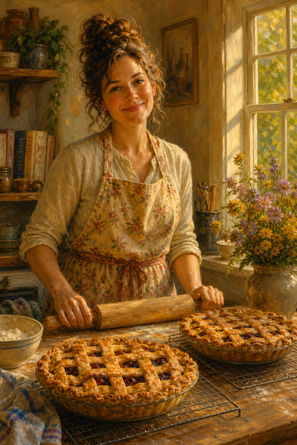 Custom Hobby Single Woman Portrait — Baking Passion from Photo