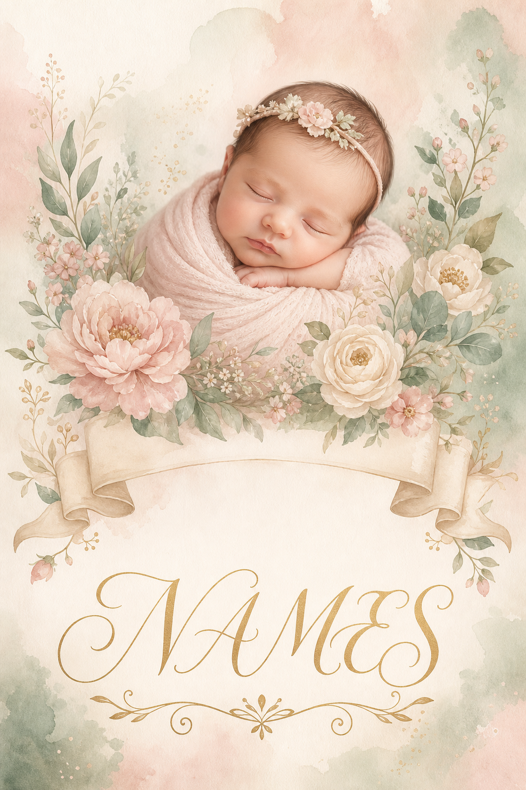 Custom Baby Mother-Child Portrait — Serene AI Art from Photo
