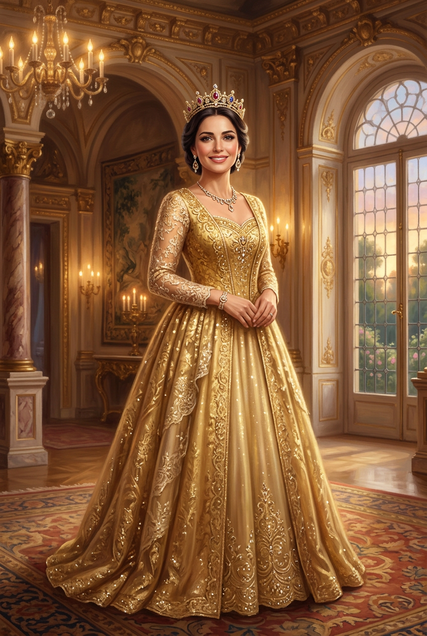 The Golden Gratitude Portrait Portrait - Gift Ideas for Girlfriend (2026) — Romantic & Unique Personalized Gifts - PortraitGift