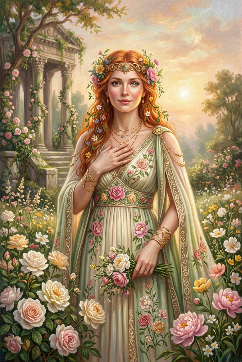 The Floral Goddess Mother Portrait - Best Personalized Gift Service — Top 5 Custom Portraits Compared - PortraitGift