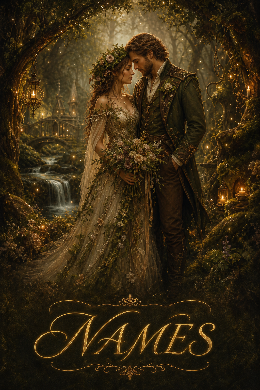 Custom Fantasy Couple Portrait — Enchanted Forest Romance from Photo