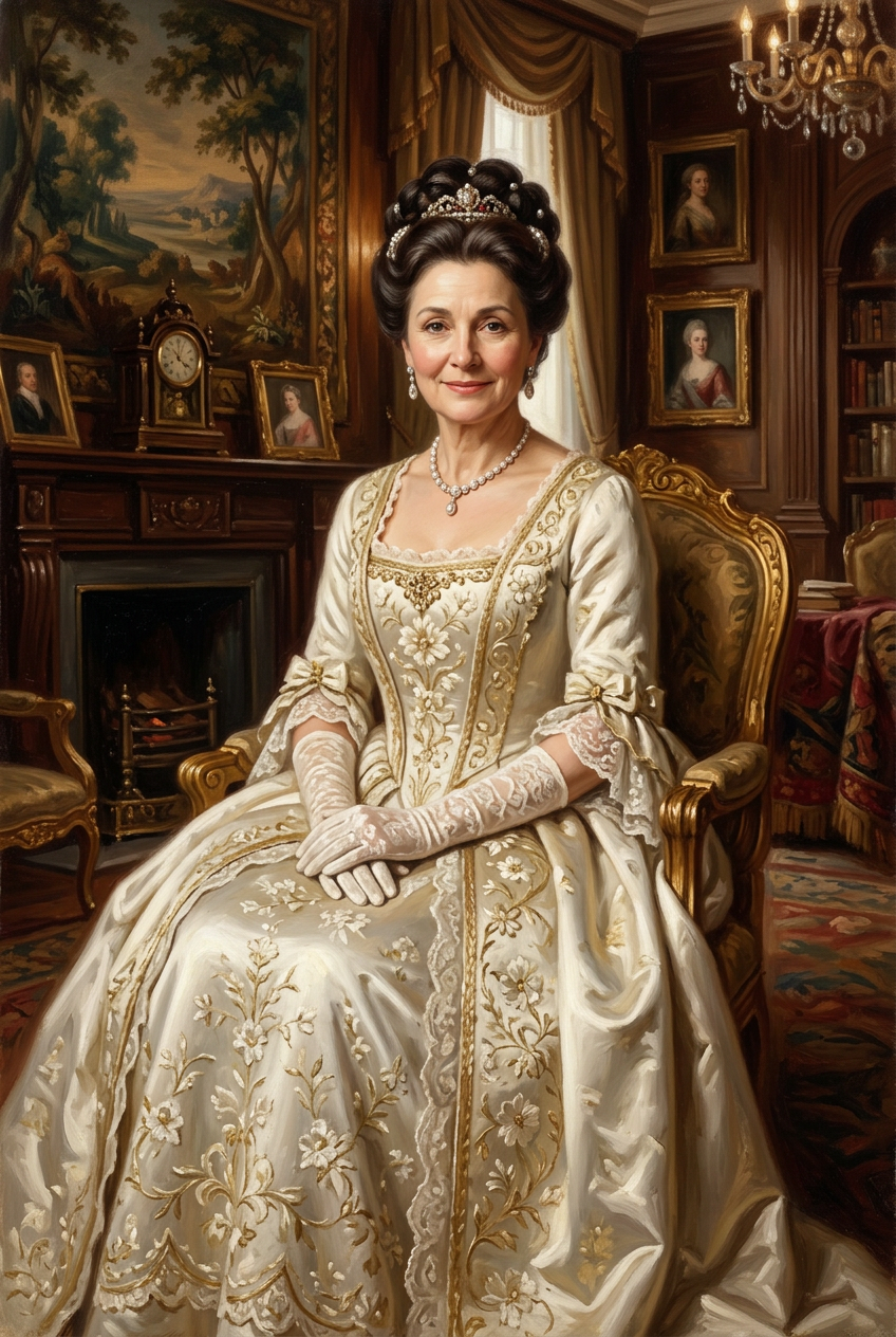 The Ivory Countess Portrait - Best Personalized Father’s Day Gift Ideas 2026 for Dad & Dad-Like Figures - PortraitGift