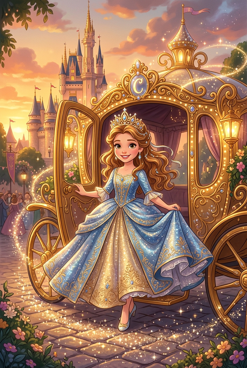 Golden Carriage Custom Portrait - Affordable Personalized Gifts That Look Expensive - PortraitGift
