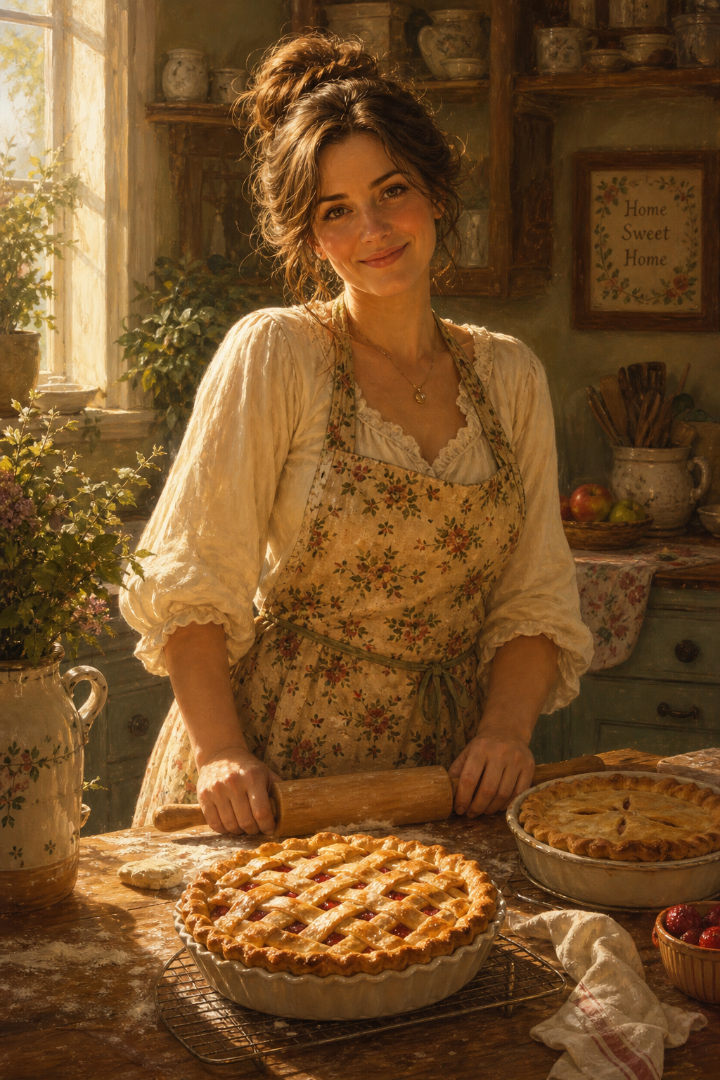 Custom Hobby Single Woman Portrait — Whimsical Baker from Photo