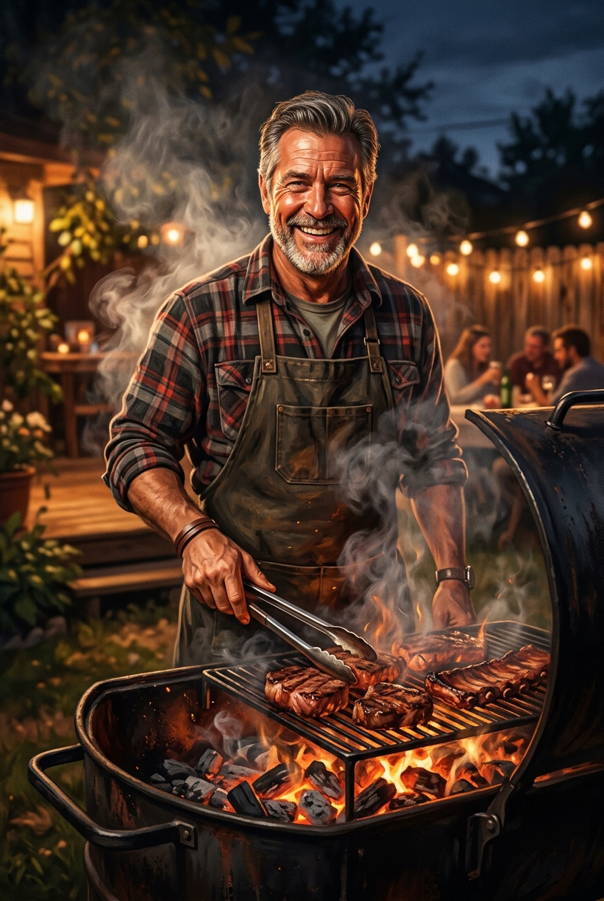 BBQ Pitmaster Legend Custom Portrait - Unique Gift Ideas 2026: Truly One-of-a-Kind Finds - PortraitGift