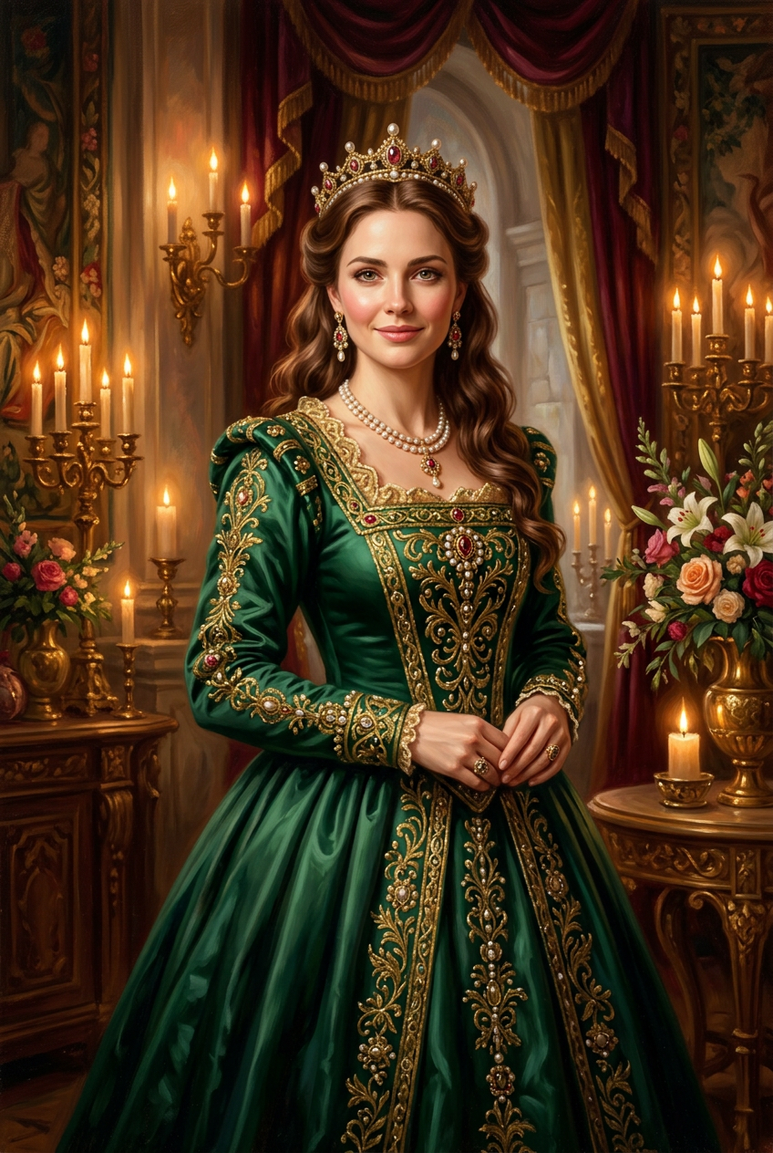The Candlelight Queen Portrait - Gift Ideas for Girlfriend 2026 — Romantic & Unique Customized Gifts - PortraitGift