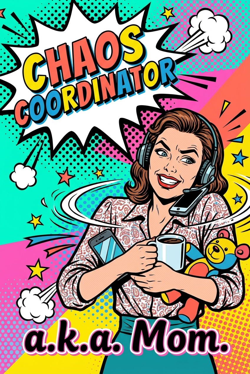 Chaos Coordinator Mom Portrait - Best Anniversary Gift for Someone Special: Unique Personalized Ideas - PortraitGift