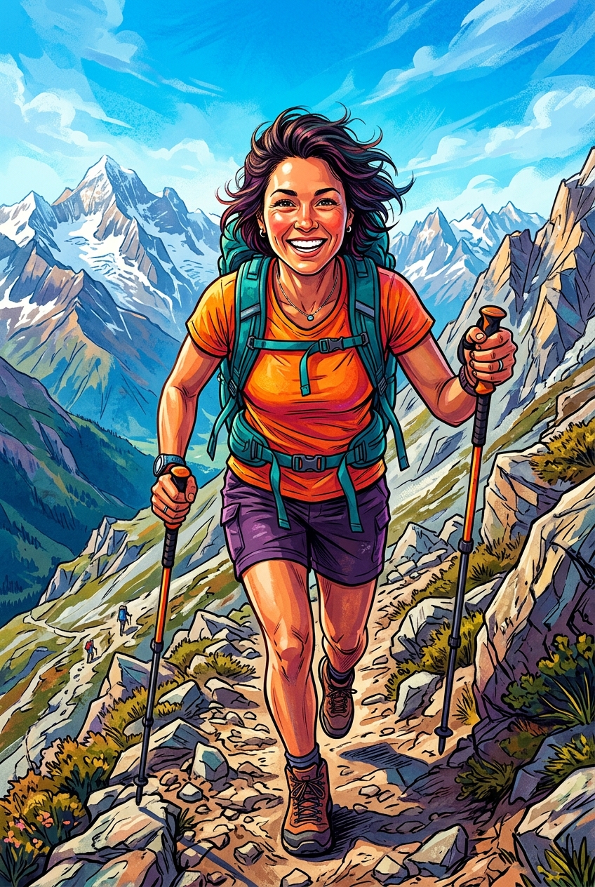 Mountain Hiker Adventure Custom Portrait - Best Graduation Gift Ideas 2026: Personalized & Meaningful - PortraitGift