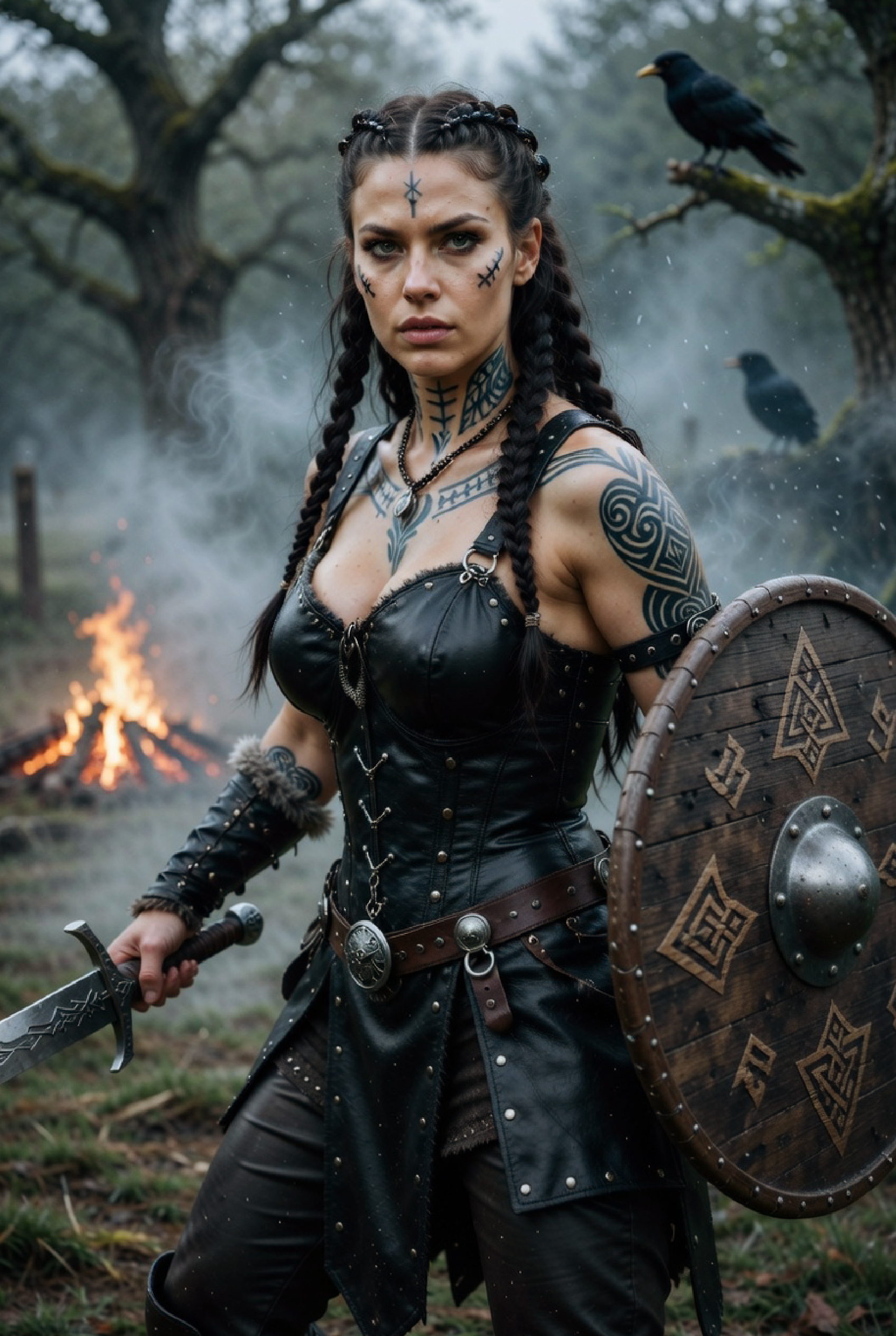 Viking-Inspired Custom Portrait from Photo | Premium Personalized For Her Gift - Best Christmas Gift Guide: Personalized Portraits Under $50 - PortraitGift