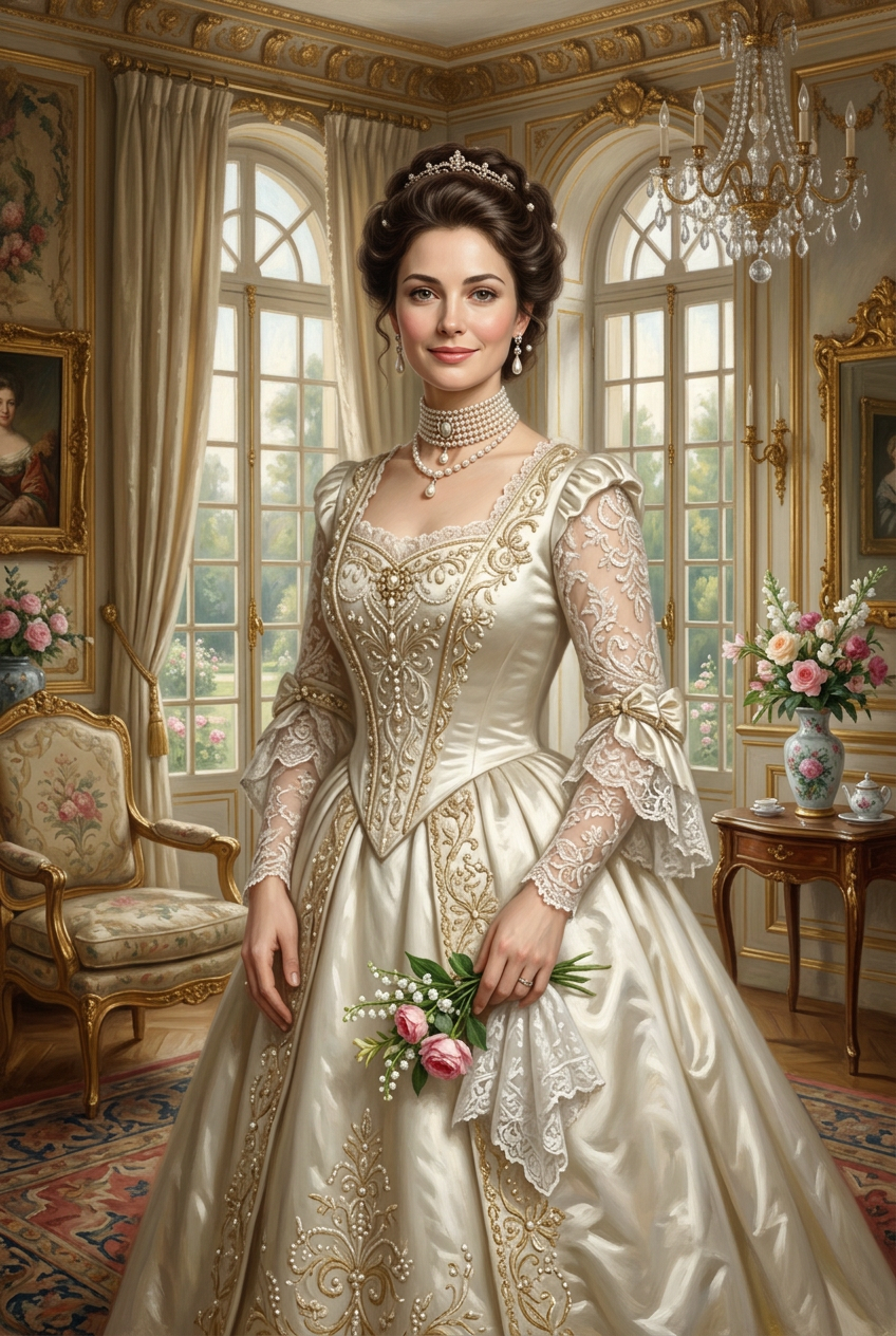 The Pearl Duchess Portrait - Best Personalized Wedding Gift Ideas 2026 | Unique & Memorable - PortraitGift