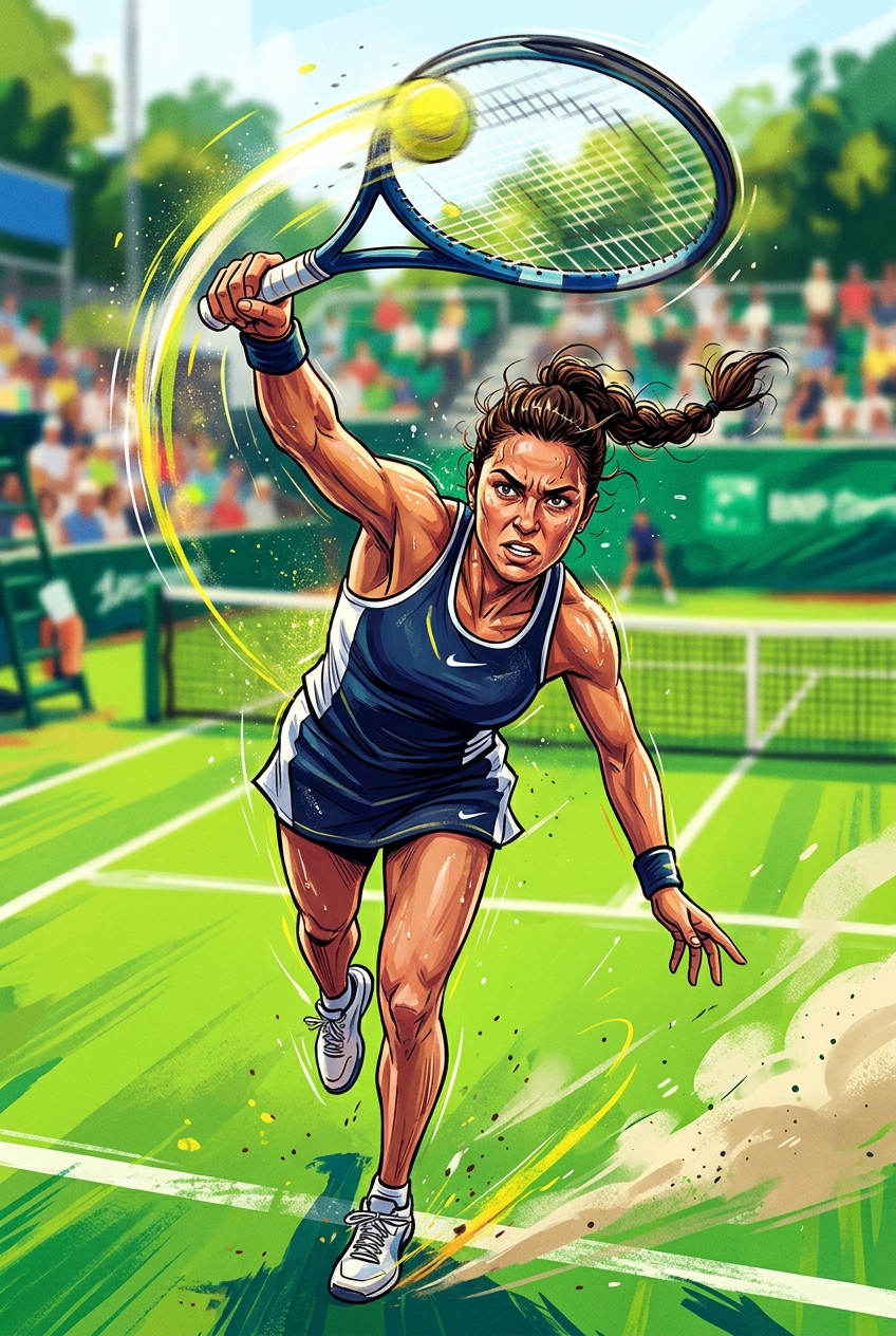 Tennis Ace Custom Portrait - Best Retirement Gift Ideas: Meaningful & Personalized - PortraitGift
