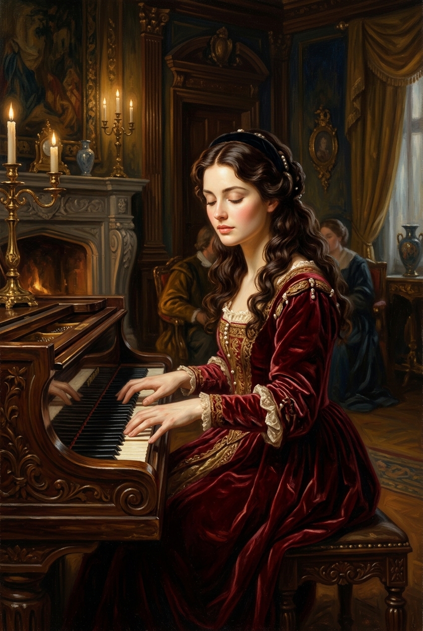 Classical Pianist Custom Portrait - Best Graduation Gift Ideas 2026: Personalized & Meaningful - PortraitGift