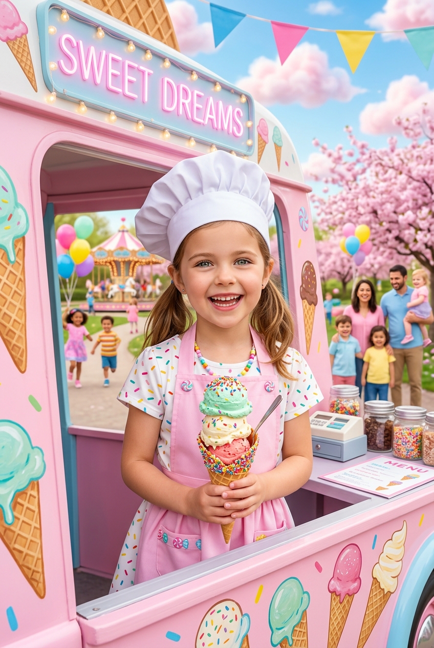 Ice Cream Truck Boss Custom Portrait - Unique Gift Ideas for Dad Who Has Everything in 2026 - PortraitGift