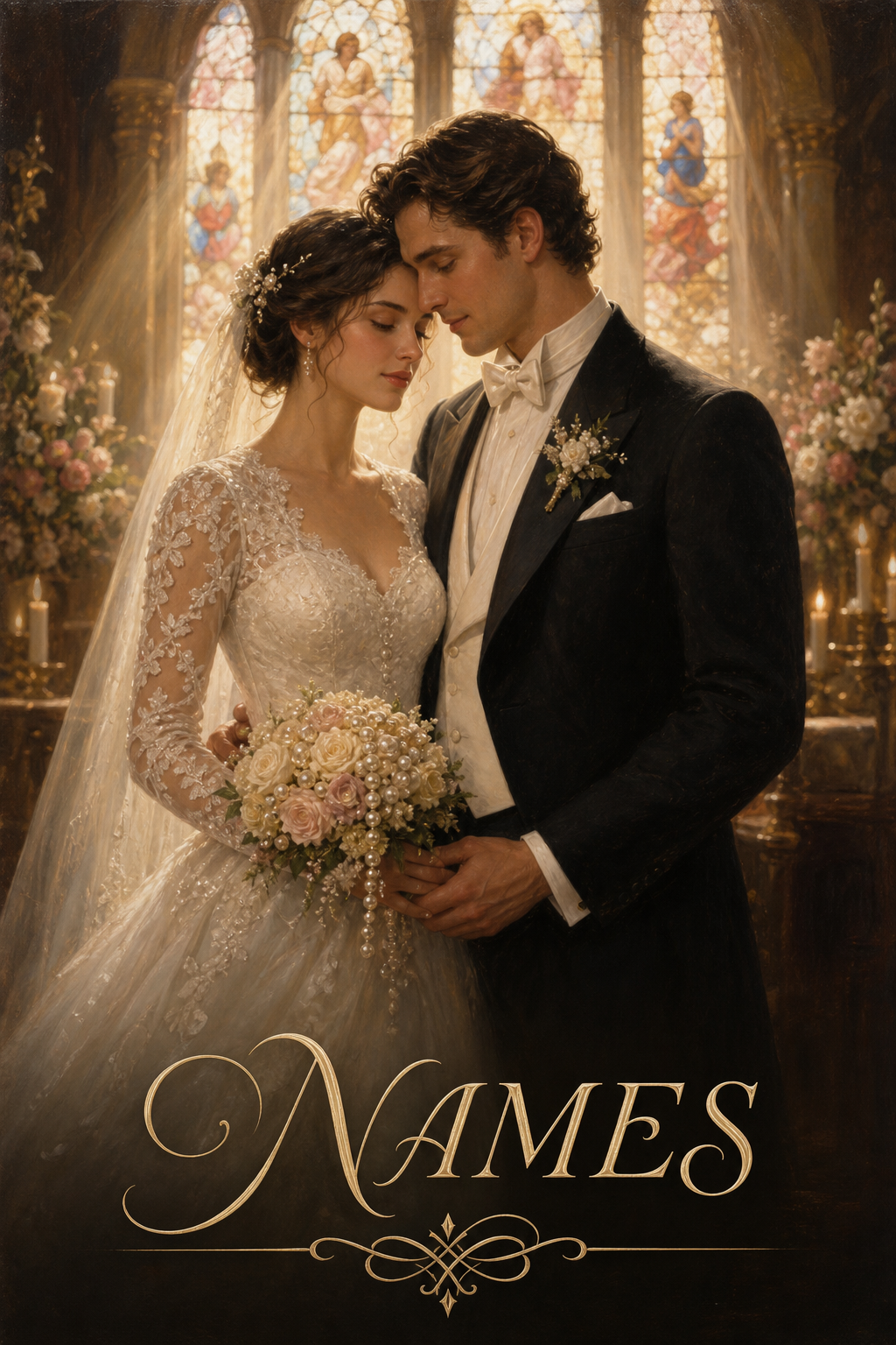 Custom Wedding Couple Portrait — Serene AI Art from Photo