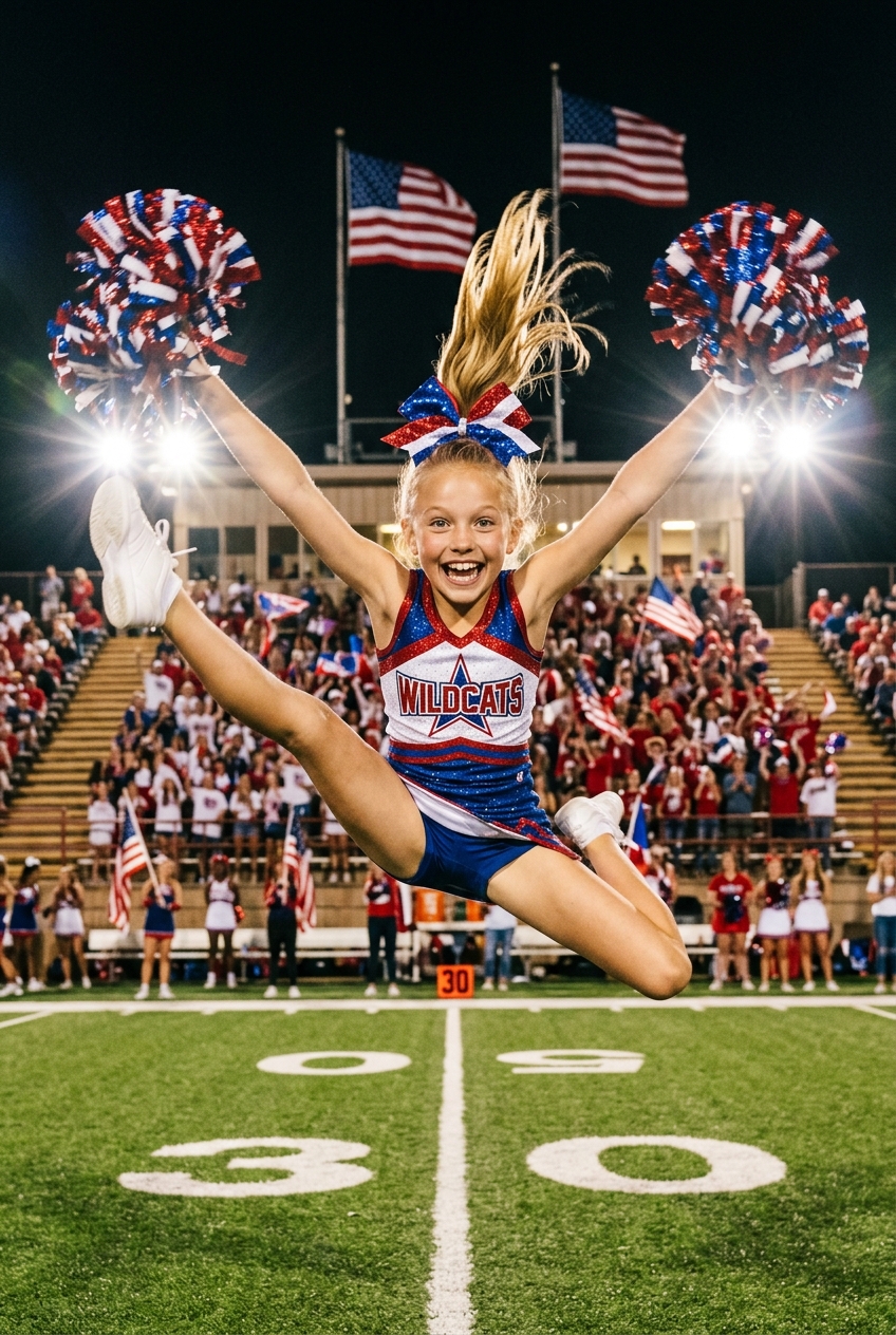 Cheerleading Star Kids Portrait - The Most Sentimental Gifts You Can Give That They'll Keep Forever - PortraitGift