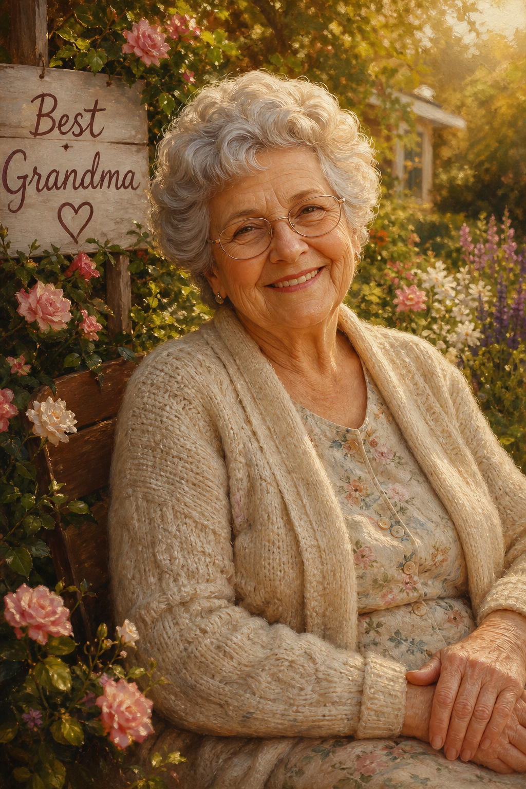 Custom Family Single Woman Portrait — Serene AI Art from Photo