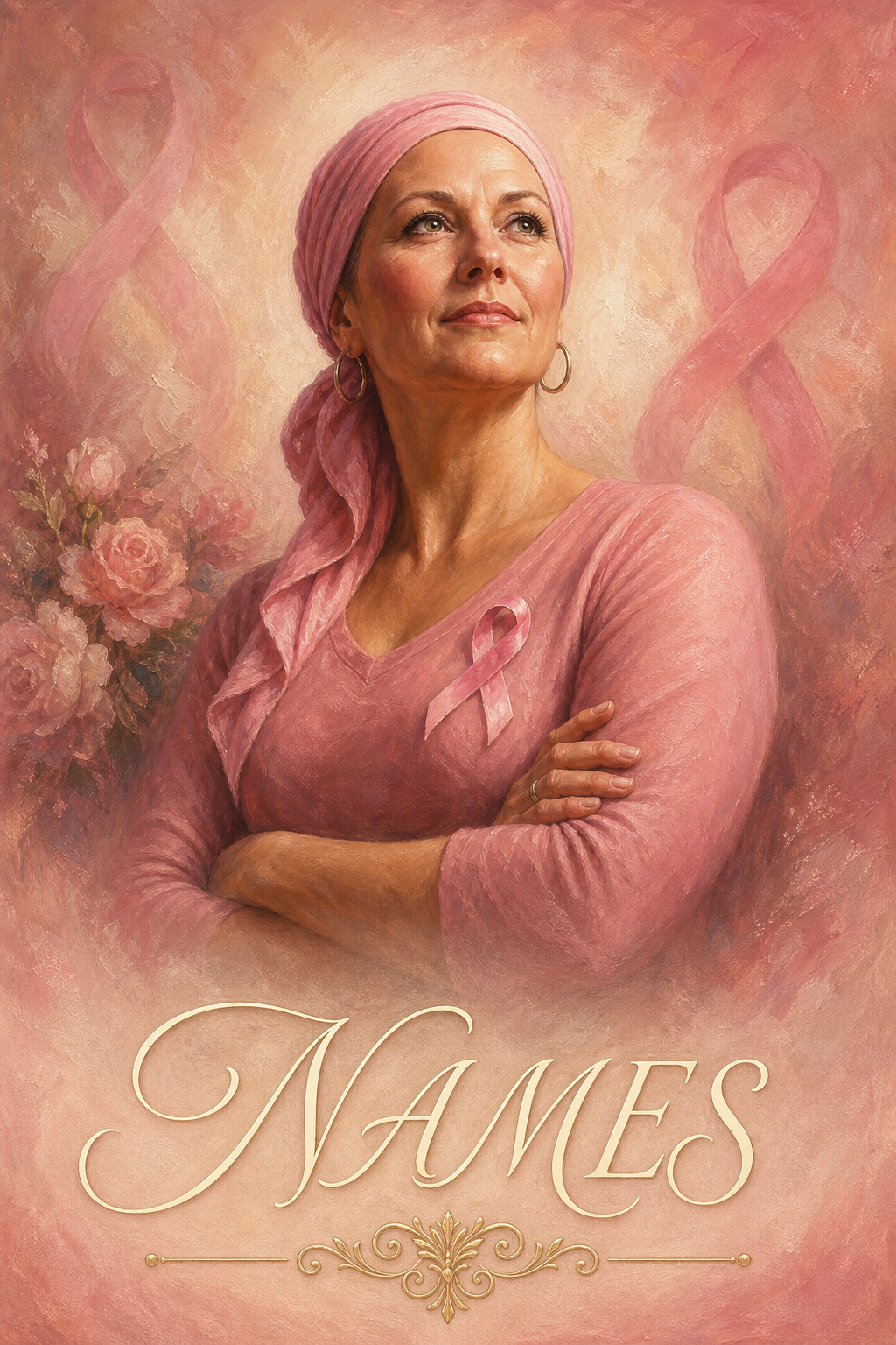 Custom Survivor Single Woman Portrait — Heroic Strength from Photo