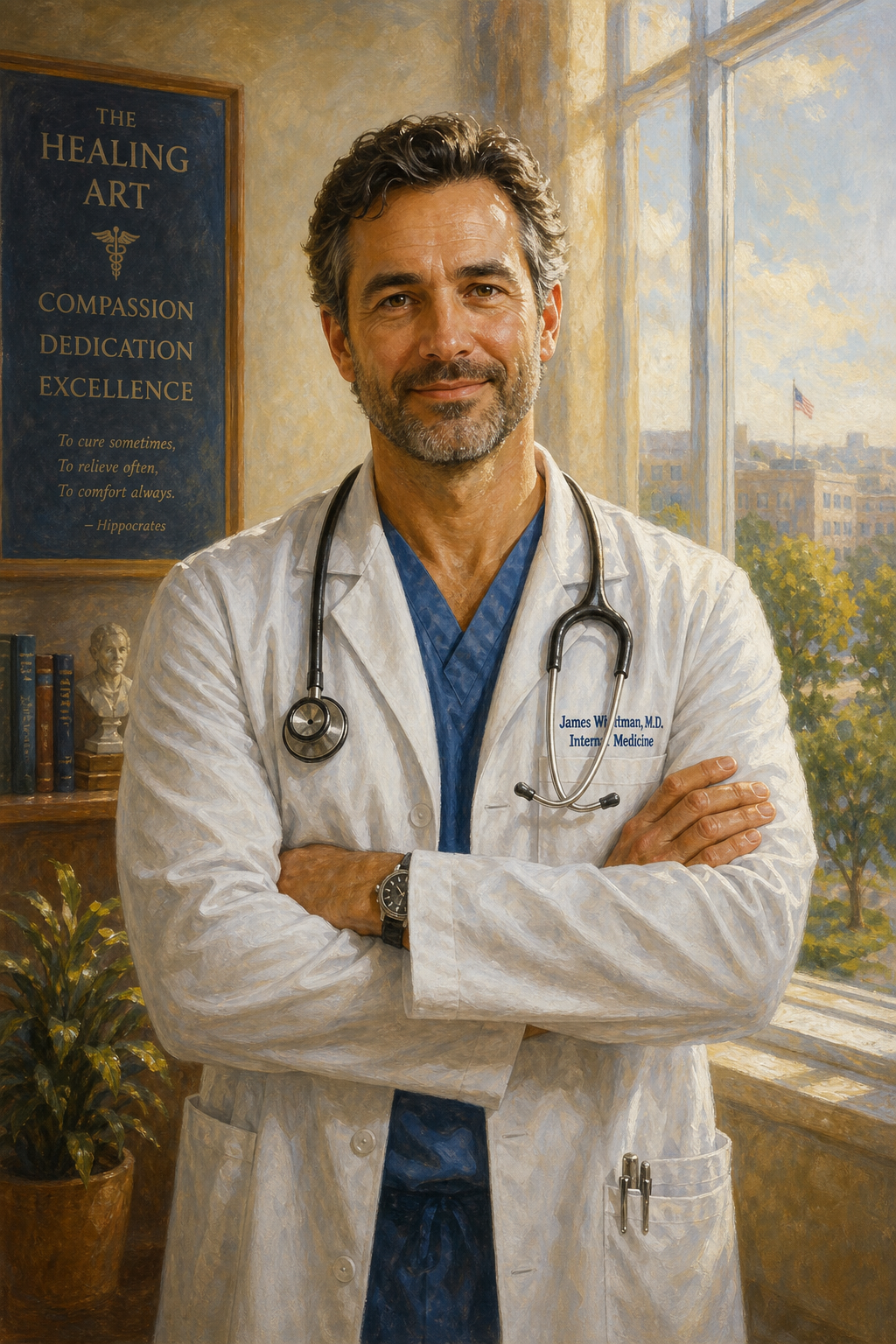 Custom FirstResponder Single-Man Portrait — Heroic Doctor from Photo