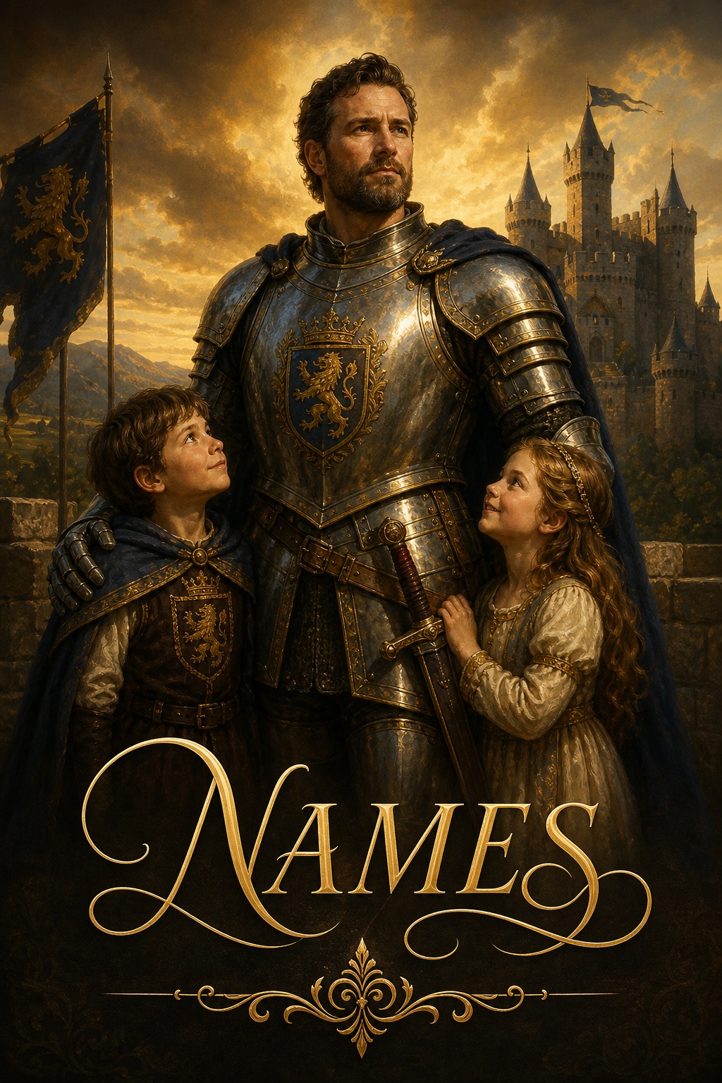 Custom Knight Family Portrait — Heroic AI Art from Photo