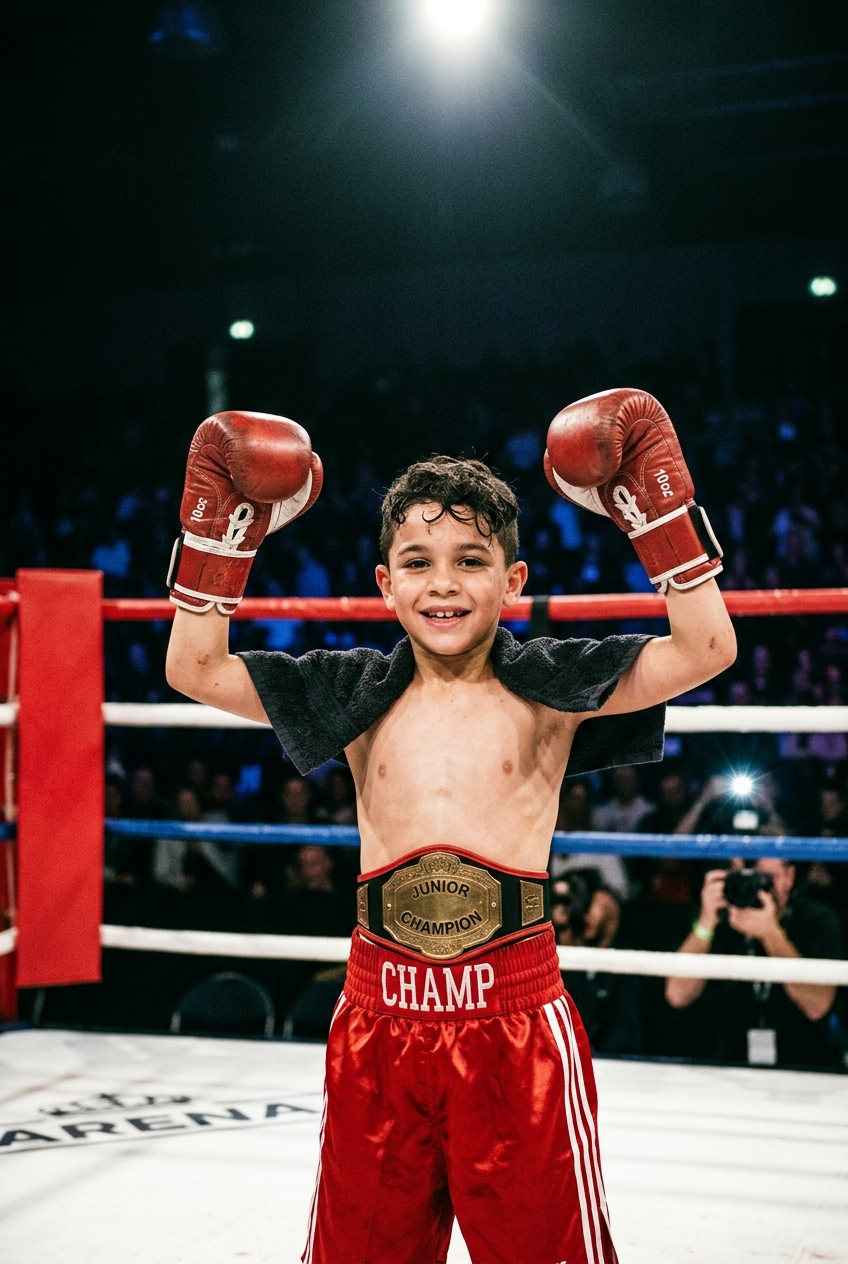Boxing Champion Kids Portrait - Best Personalized Gifts for Couples (2026) — Romantic & Unique - PortraitGift